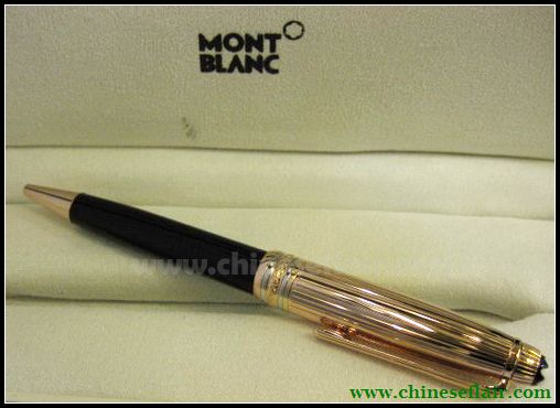 Clone Montblanc Meisterstuck Ballpoint pen Rose Gold Clip